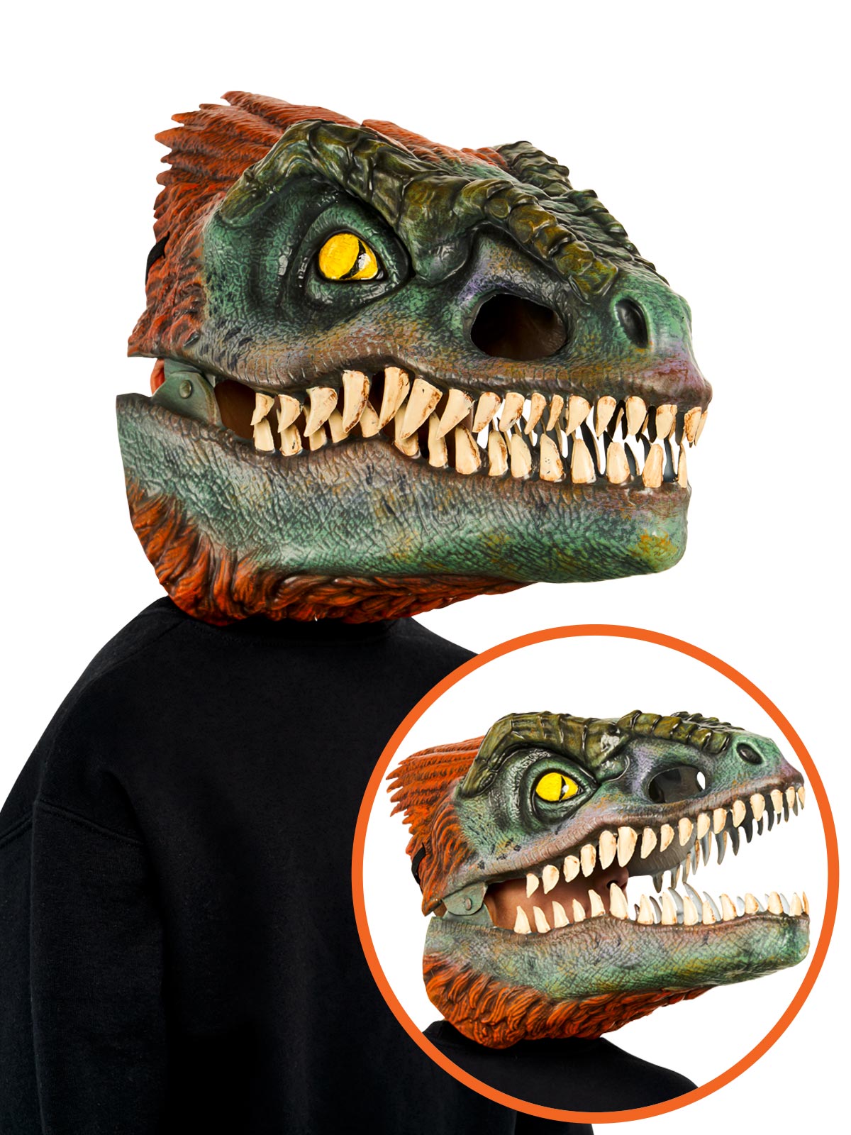 Pyroraptor Moveable Jaw Mask - Child's Fun Experience