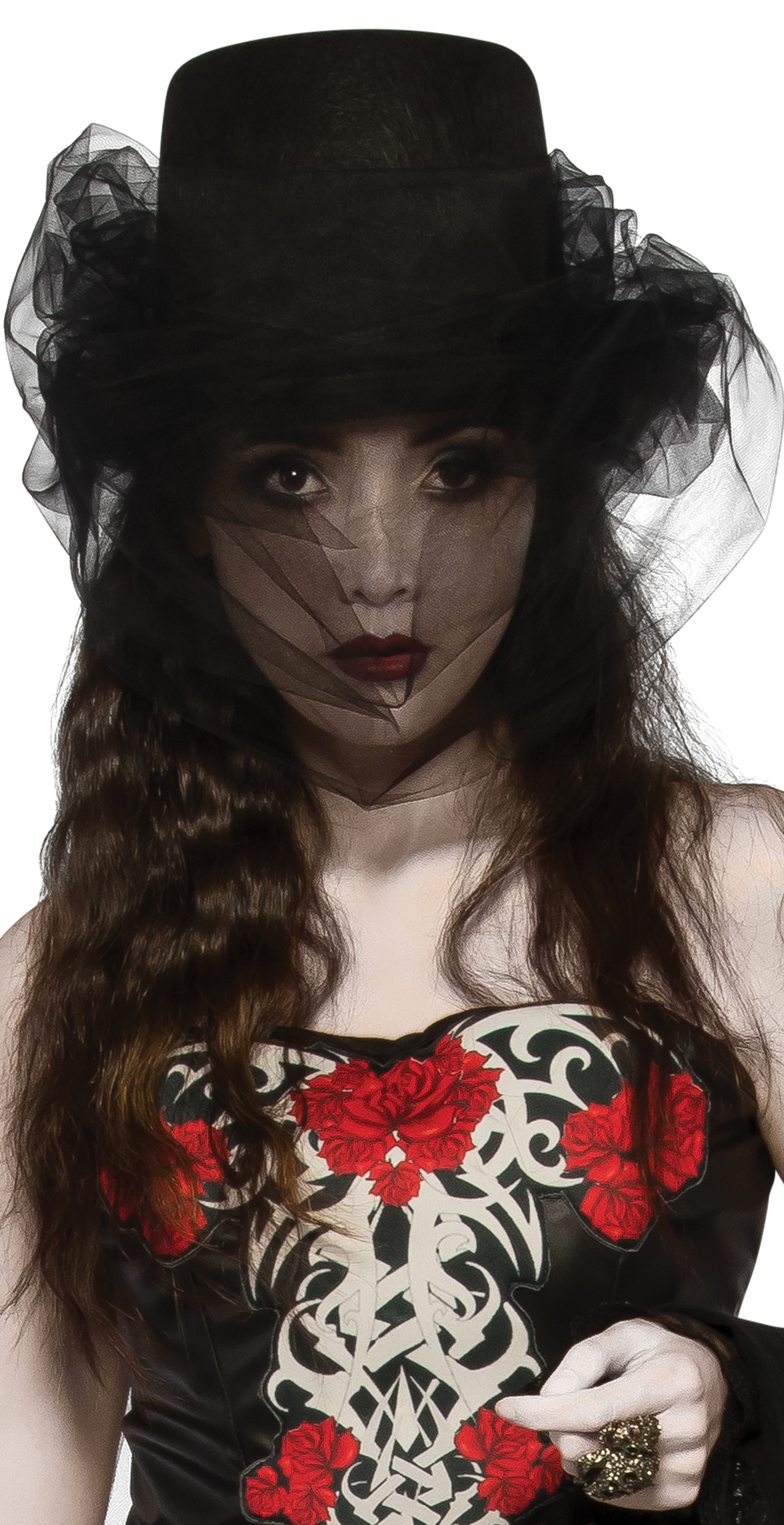 Enchanting Heart Of Darkness Top Hat - Adult Costume