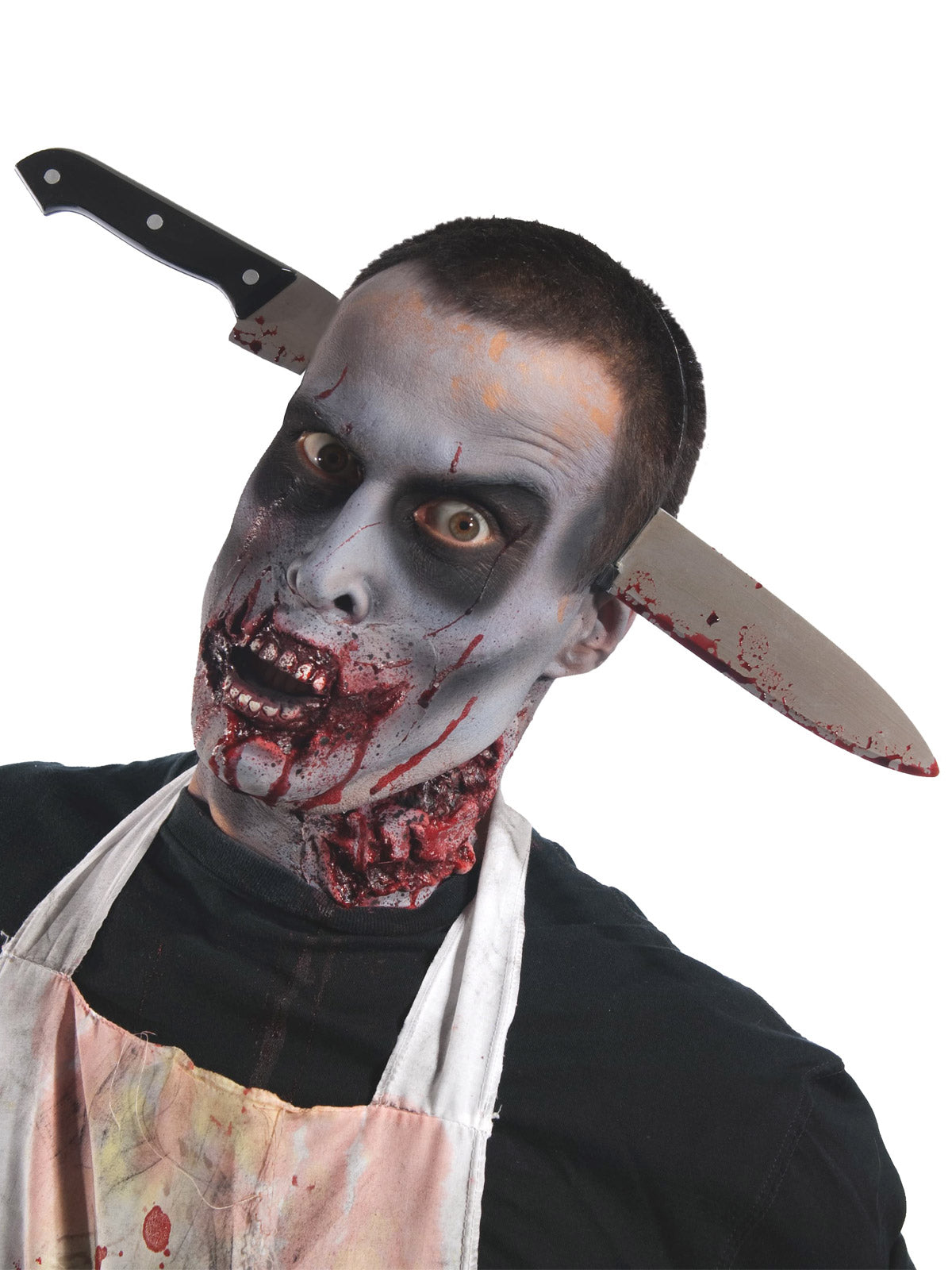 Scary Zombie Knife Headband Accessory for Halloween Fun