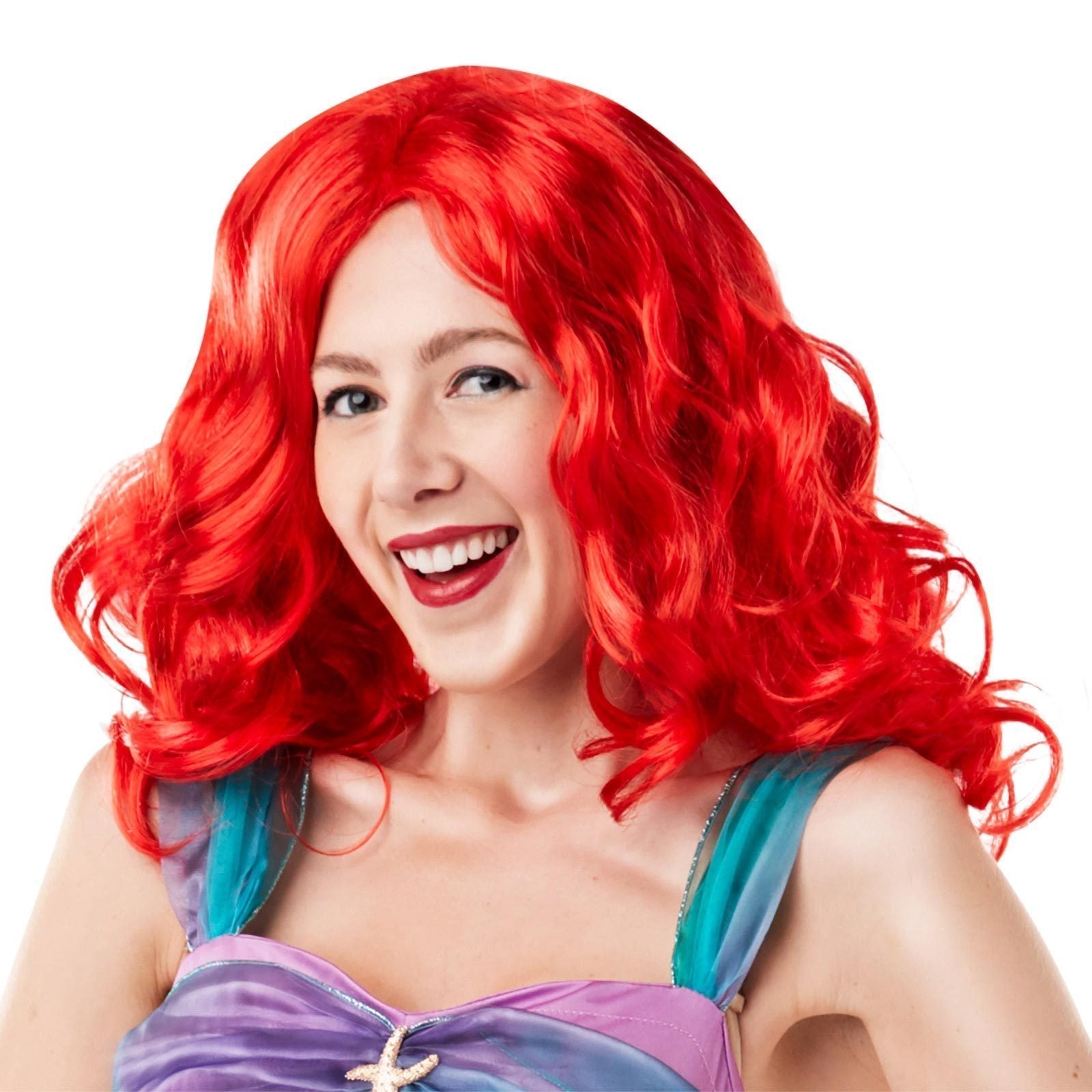 Ariel Wig - Adult with Iconic Red Waves