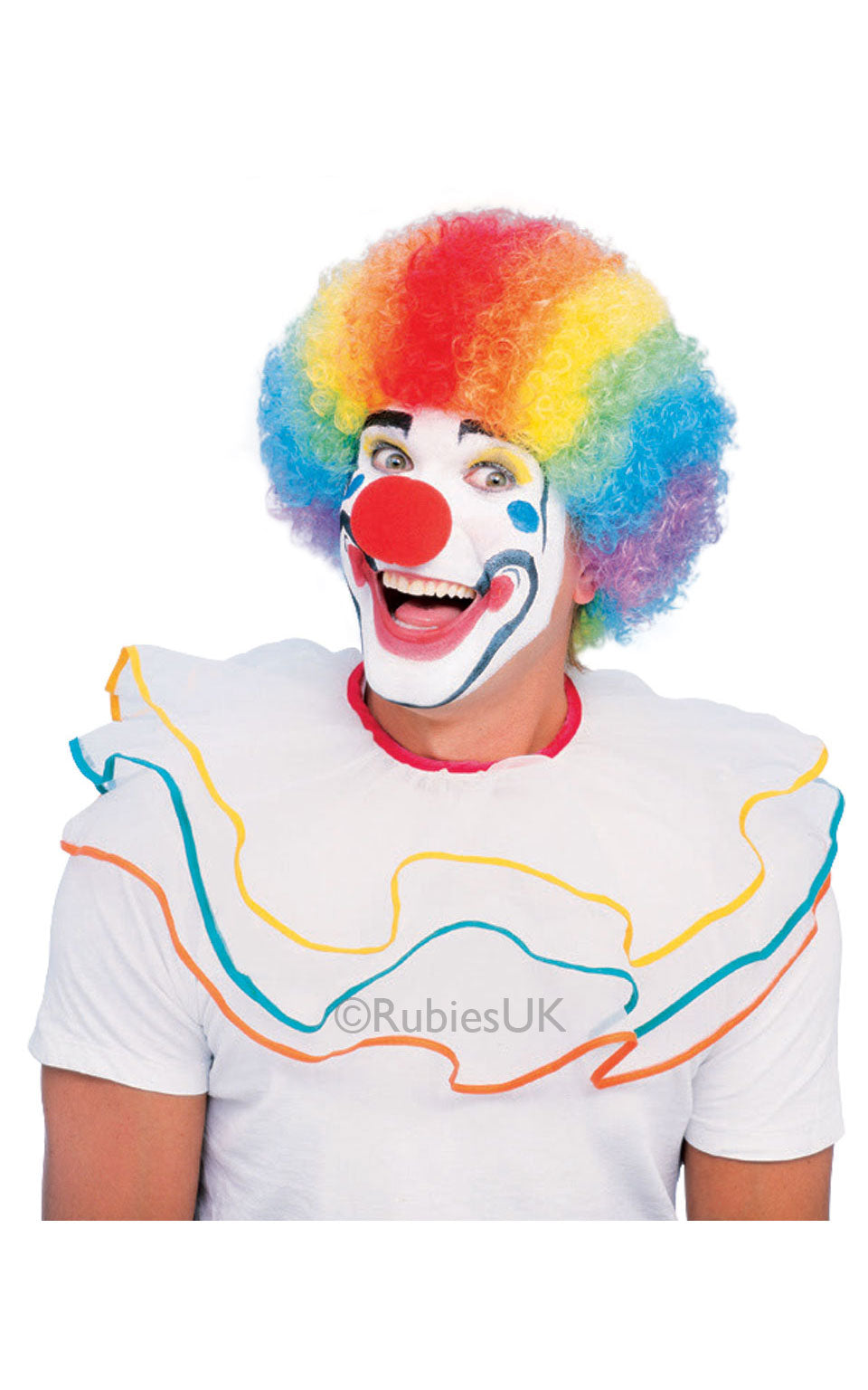 Vibrant Clown Rainbow Wig - Adult Fun Accessory