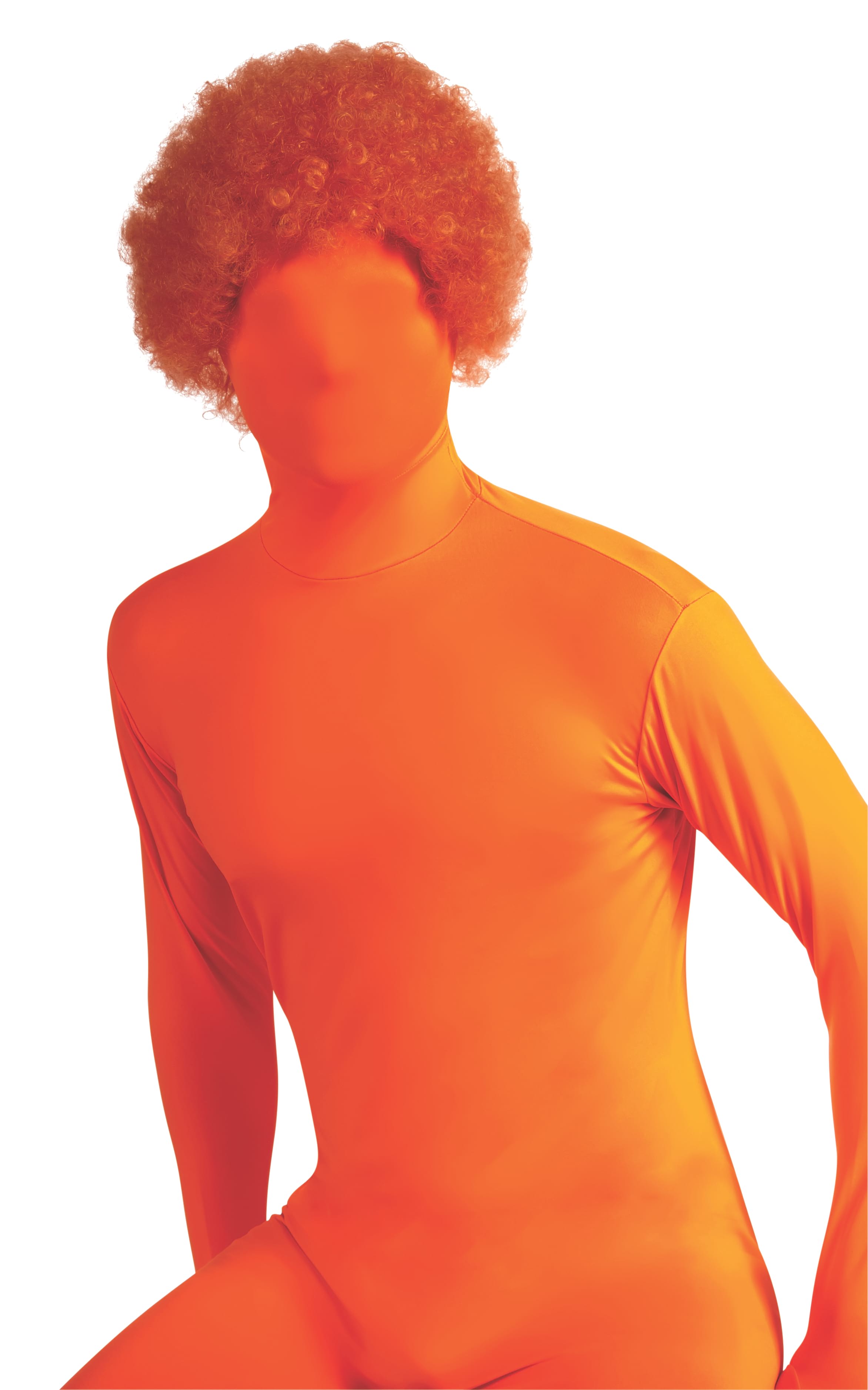 Vibrant Second Skin Wig - Orange for Kids