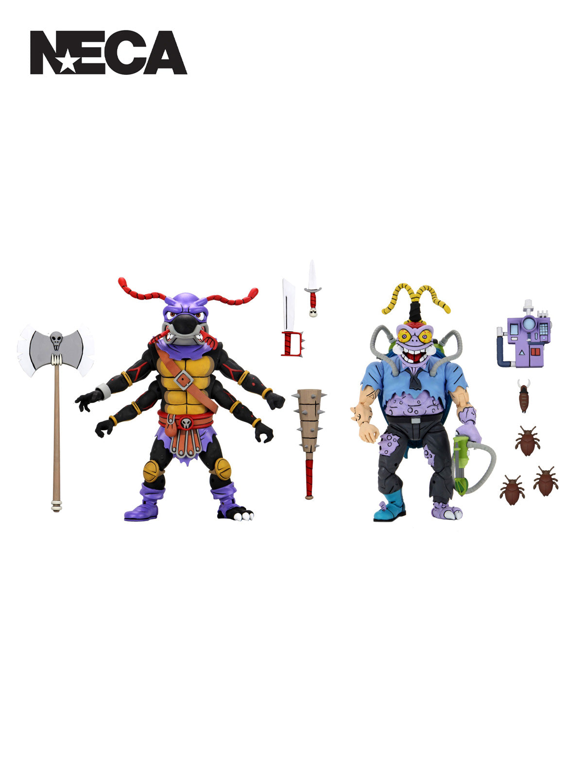 Tmnt Antrax & Scumbug 2 Pack 7" Scale Action Figures Collectible Set