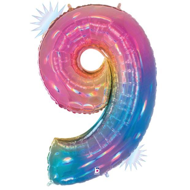 Betallic / Grabo 100cm (40") Megaloon Opal Rainbow Number 9 image 0