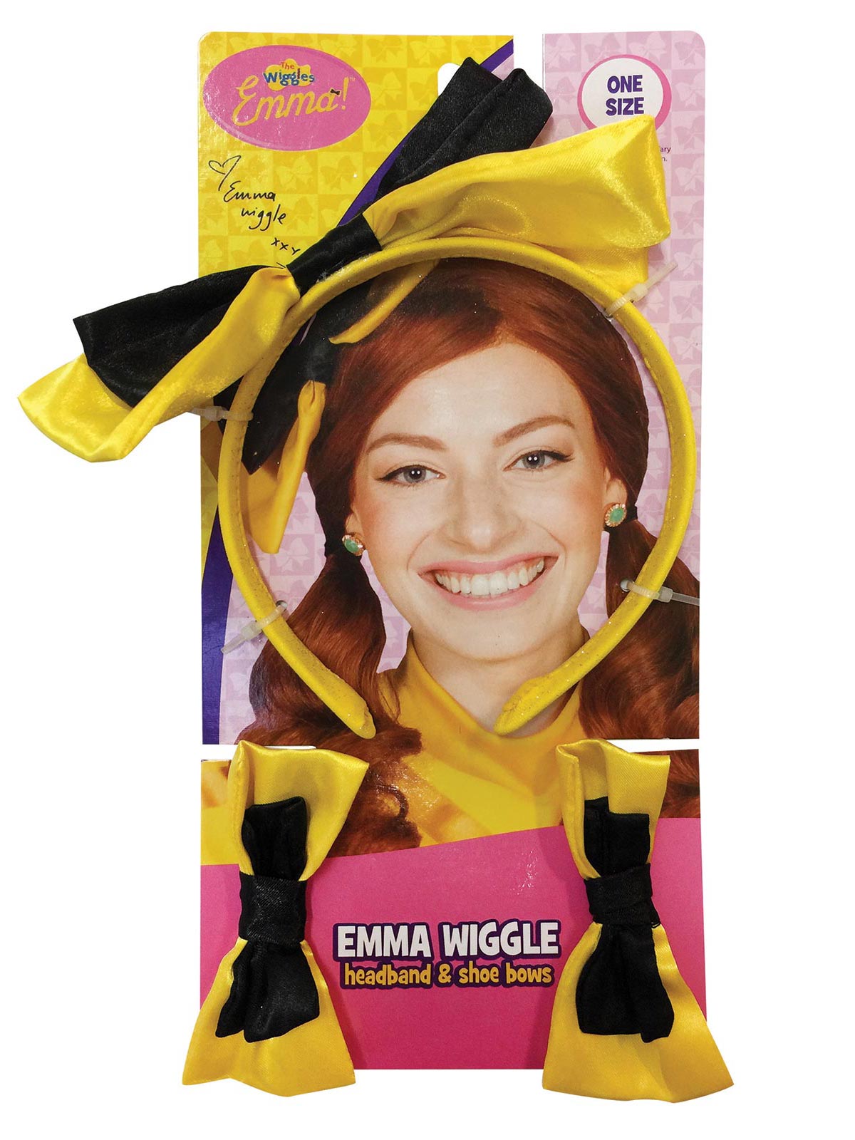 Yellow Wiggle Headband & Shoe Bows for Kids Fun