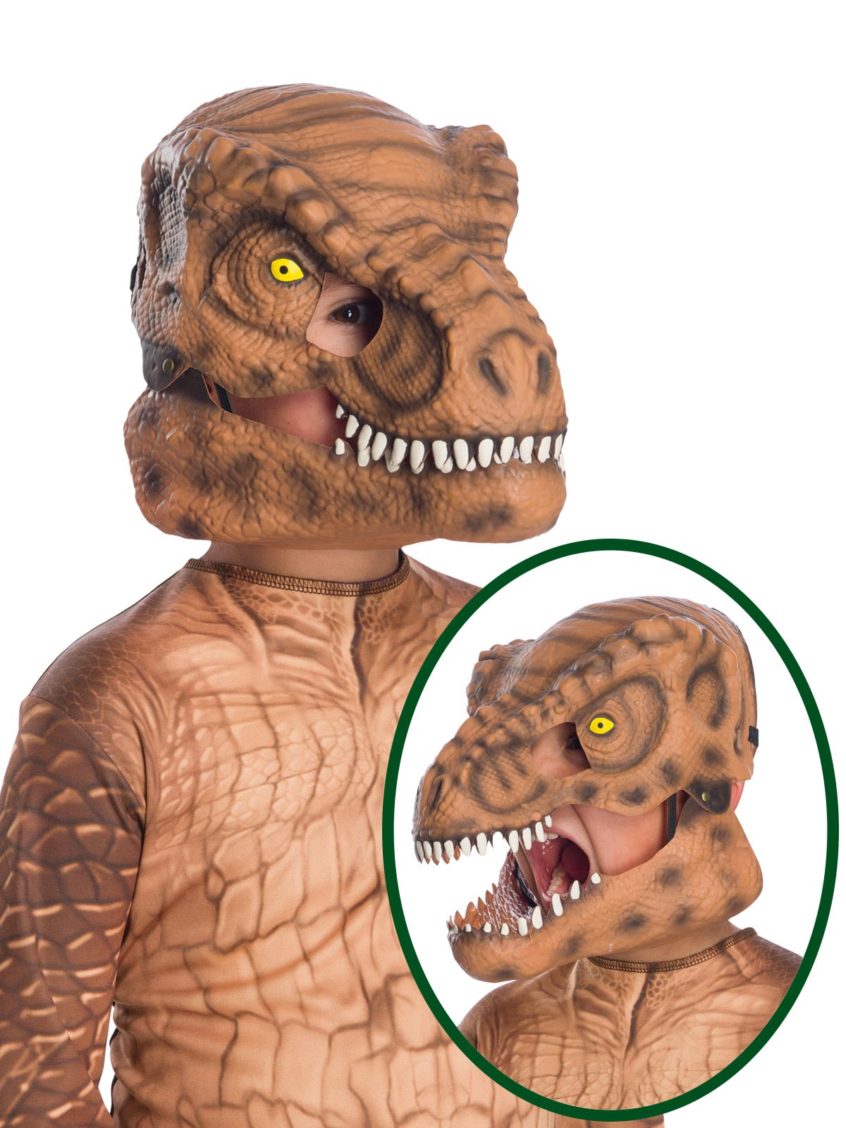 T-Rex Moveable Jaw Mask - Child for Realistic Fun