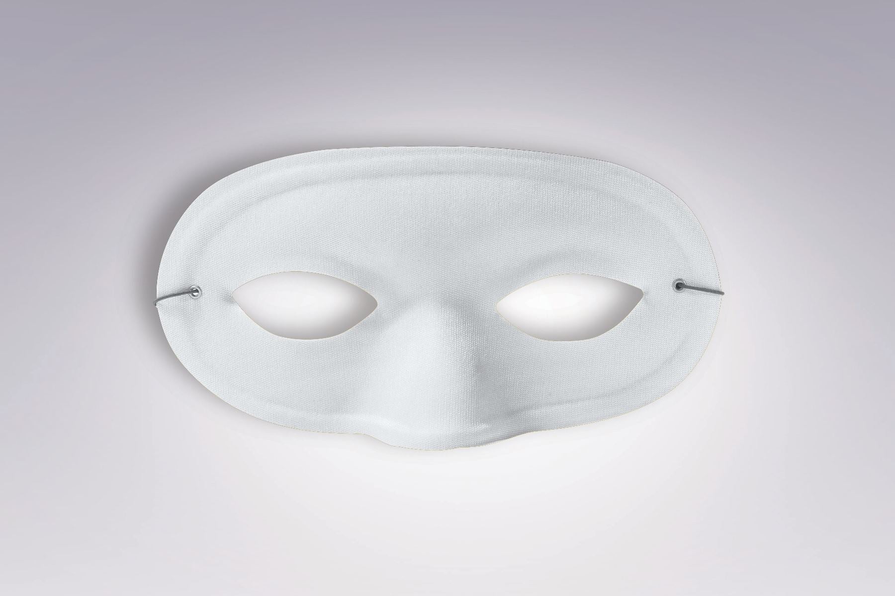 Stylish Satin Domino Mask White for Adults