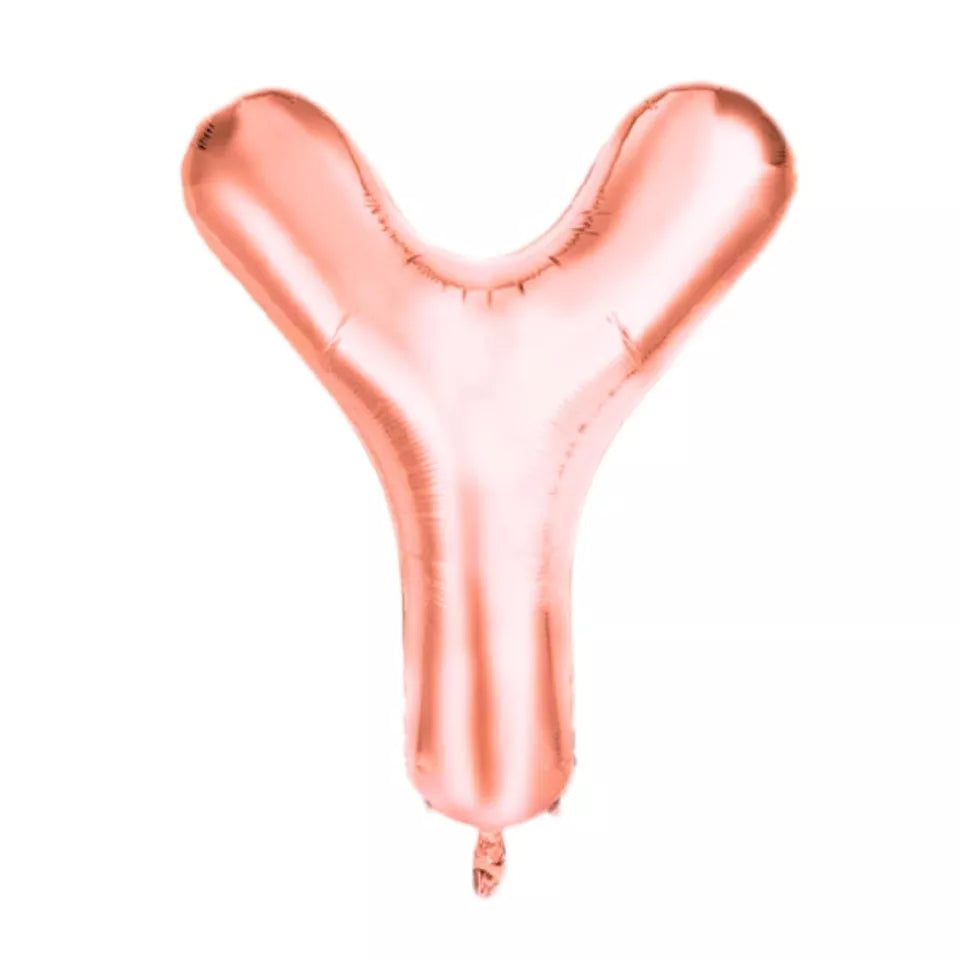 Rose Gold-Y Foil Balloons Alphabet Party Decoration 16 inch image 0