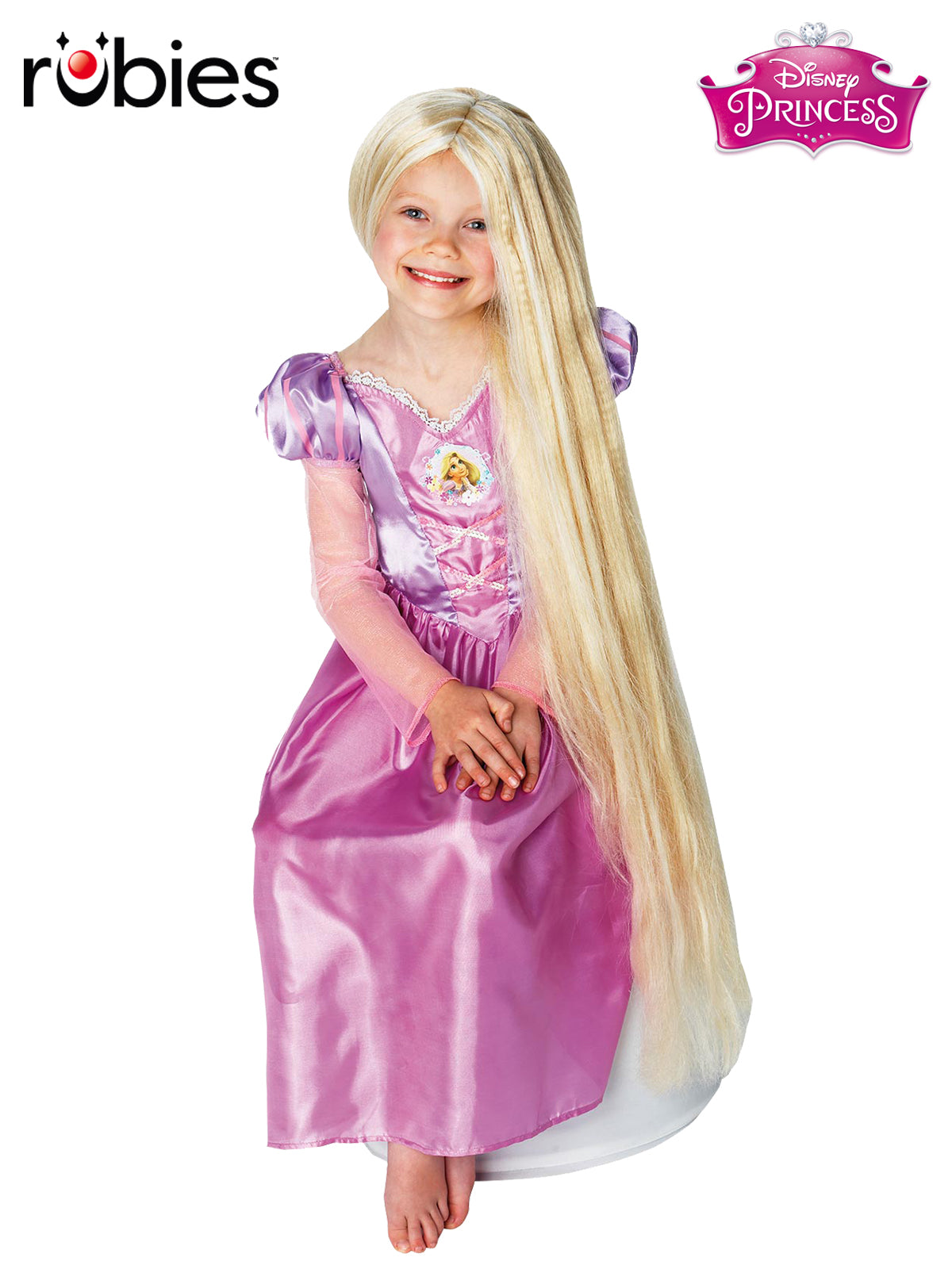RAPUNZEL GLOW IN THE DARK WIG CHILD image 0
