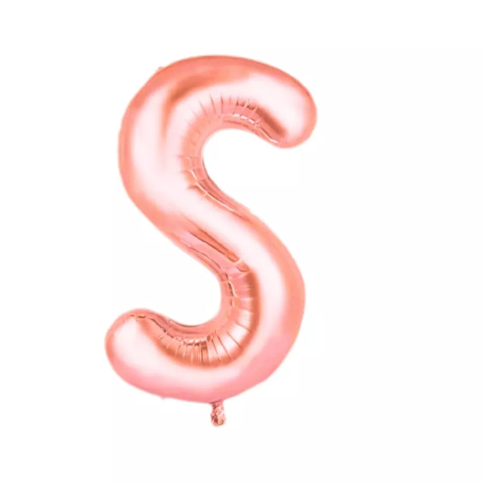 Rose Gold-S Foil Balloons Alphabet Party Decoration 16 inch image 0