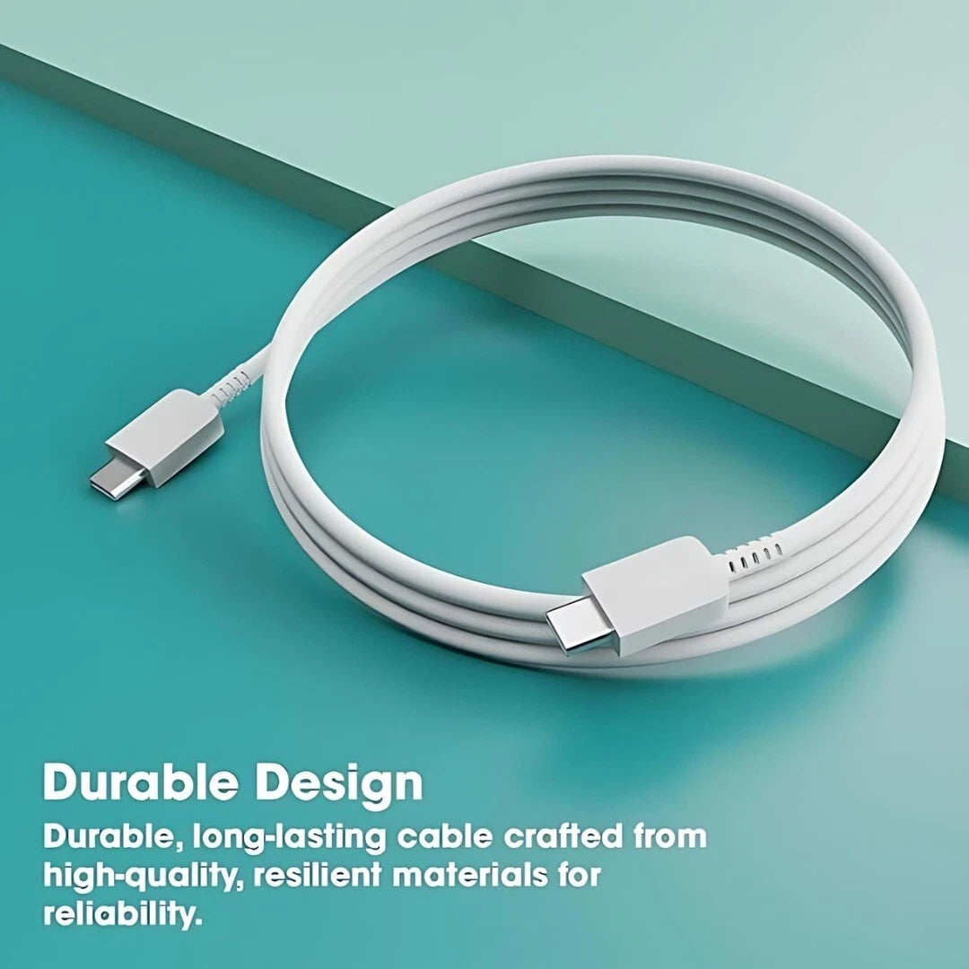 1M C Type C White Cable Fast Charge & Cord Data SYNC For Samsung iPhone