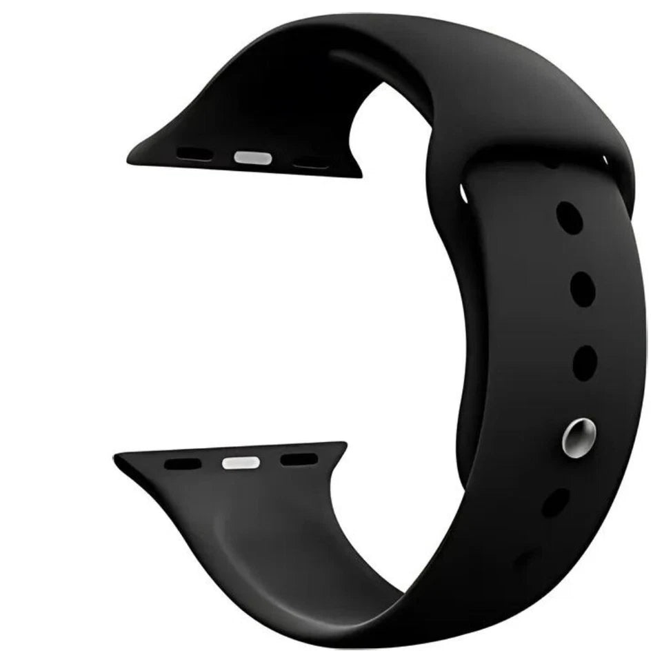 Black Silicone Nylon iWatch Band For Apple Watch 38mm/40mm/41mmch