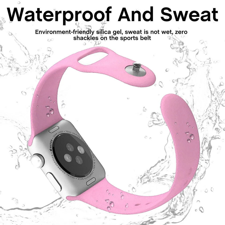 Black Silicone Nylon iWatch Band For Apple Watch 38mm/40mm/41mmch