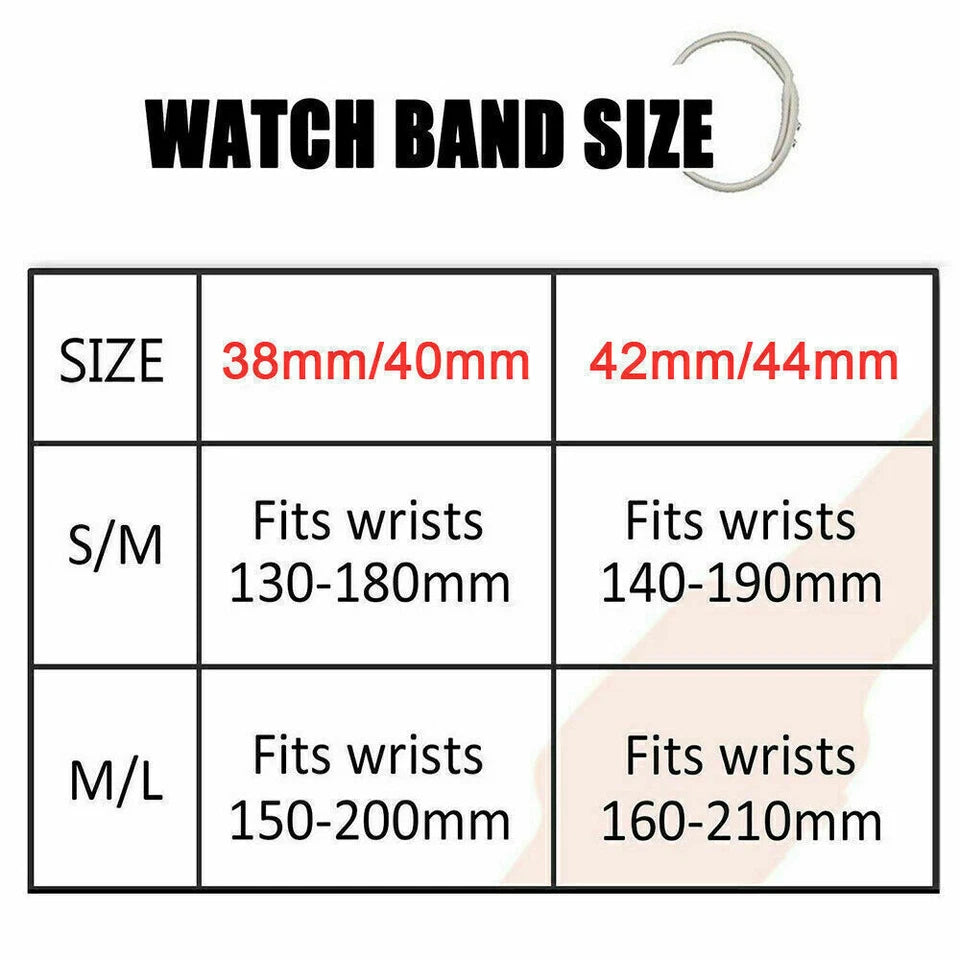 Black Silicone Nylon iWatch Band For Apple Watch 38mm/40mm/41mmch